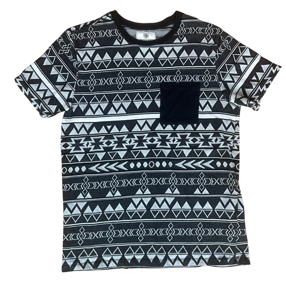 On the Byas Monochrome Geometric Aztec Tee